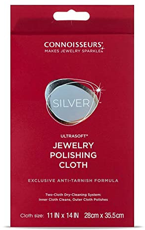 CONNOISSEURS Premium Edition Extra Large Utlrasoft Polishing Cloth with Anti-Tarnish, Value Size, 11X14, not-Applicable, na