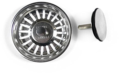Zweiteiliger Siebkorb Ø 83 mm chrom Excenter 3 ½ für ältere Franke Spülen/Ersatzteil/Excenterbedienung/Siebkörbchen