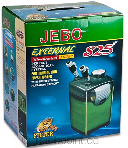 Aquarium Außenfilter JEBO 825, Aquariumfilter für Aquarien bis max. 250 Liter