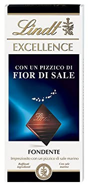 Lindt Excellence Tavoletta di Cioccolato Fondente con Sale, formato 100g