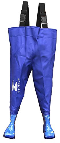 Gordano Kids Fishing Chest Waders, Fishing Boots Splash Size 32-33