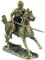 Veronese Zinn-Ritter auf Pferd mit Lanze (Zinn)