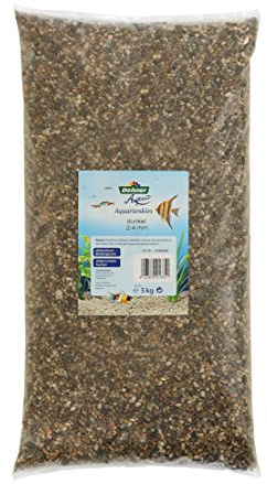 Dehner Aqua Aquarienkies, Körnung 2-4 mm, für Süßwasser, 3 x 5 kg (15 kg), braun
