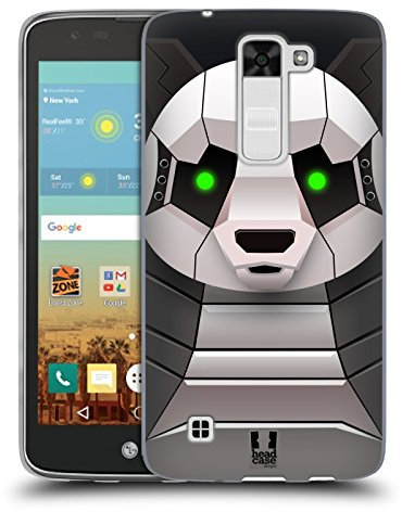 Head Case Designs Panda Roboter Tiere Soft Gel Handyhülle Hülle kompatibel mit LG K7 K330 / Tribute 5
