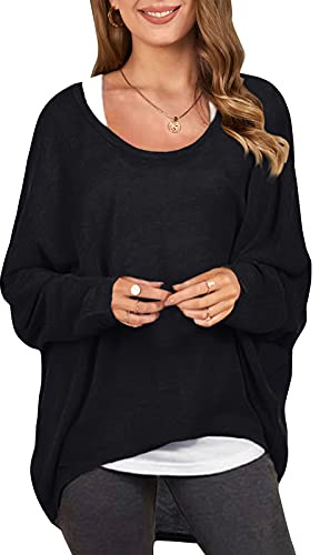 ZANZEA Damen-Pullover, Übergröße, Feldermausärmel, Langarm-Oberteil, asymmetrisches Shirt, Freizeit-Sweatshirt