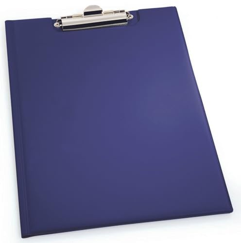 Durable Blockmappe DIN A4 Klemmbrett, mit Deckel, dunkelblau, 235707 | Schreibplatte aus Weichfolie, Klemme oben am Rückteil, 15 mm Klemmdicke, 330 x 15,5 x 235 mm, PVC-Klemme