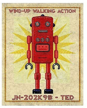 Ted Box Kunst Robot - Movie Poster Kunst Kunstdruck von John Golden (11 x 14)