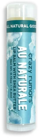 Crazy Rumors Au Naturale Unflavored Lip Balm. 100% Natural, Vegan, Plant-Based, Made in USA (1-Pack)