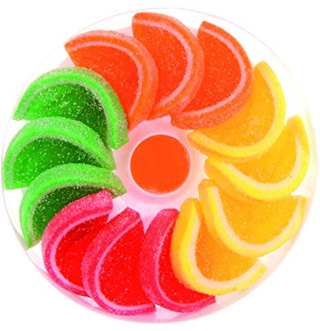 Assorted Fruit Flavoured Jelly Slices 200 Grams - Orange, Lemon, Apple & Cherry