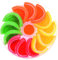 Assorted Fruit Flavoured Jelly Slices 200 Grams - Orange, Lemon, Apple & Cherry
