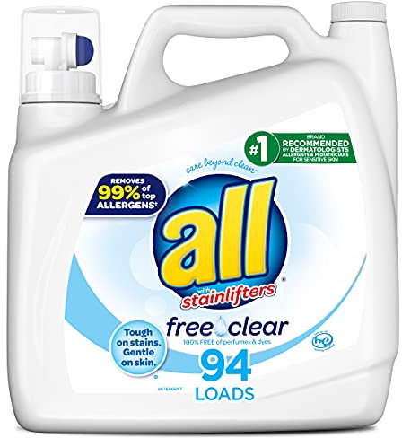 All Free & Clear Wäschekorb, 400 g, Flüssigwaschmittel, 141 fl.oz, für empfindliche Haut