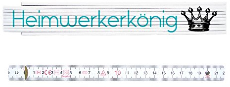 ZOLLSTOCK Spruch HEIMWERKERKÖNIG Handwerker Lustig Geschenk Metermaß Mann