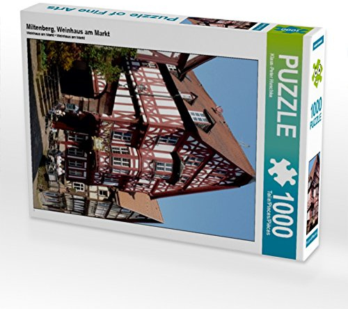 CALVENDO Puzzle Miltenberg, Weinhaus am Markt | 1000 Teile Lege-Größe 48 x 64 cm Foto-Puzzle für glückliche Stunden
