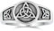 Personalisierte Unisex Alten Wikinger Keltischen Unendlichkeit Trinity Knot Triquetra Siegelring Für Frauen Oxidiert .925 Sterling Silber Anpassbar
