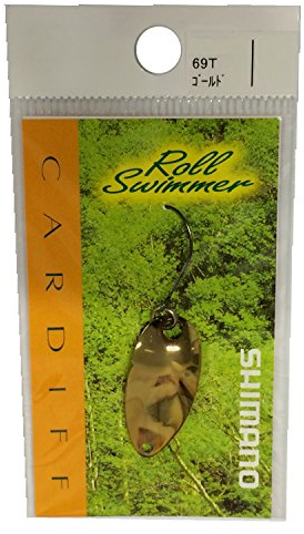 SHIMANO Cuillere Ondulante Micro Spoon Cardiff Roll Swimmer 2.5 g Gold Leurre Truite Pêche Etang Trout Area