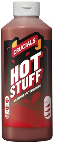 Crucials Hot Stuff Hot Chilli Sauce Squeezy Sauce 500ml (Q)