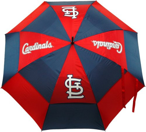 Team Golf MLB St Louis Cardinals Golfschirm 157,5 cm Golfschirm mit Schutzhülle, Doppeldach Windschutz Design, Auto Open Button