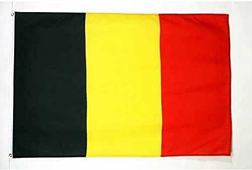 AZ FLAG - Drapeau Belgique - 150x90 cm - Drapeau Belge 100% Polyester Avec Oeillets Métalliques Intégrés - Pavillon 110 g