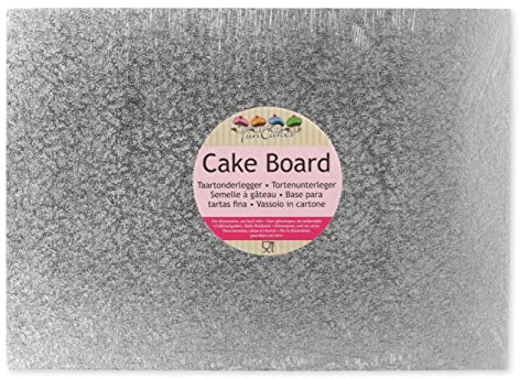 FunCakes Cake Board, Silber, 40 x 30cm, Karton