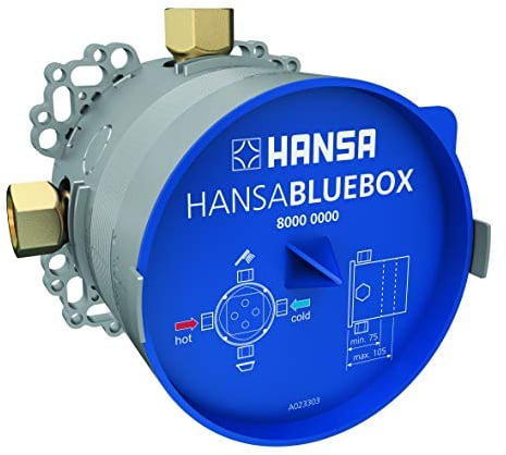 Hansa 459391 80000000 Unterputz-Grundeinheit / Einbaukörper HANSABLUEBOX | Multifix-Befestigungssystem, eigensicher gegen Rückfließen im häuslichen Gebrauch, ohne Vorabsperrung | Einbautiefe: 75 – 105 mm