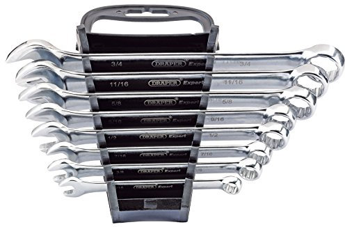 Draper 85939 Imperial Combination Spanner Set (8 Piece), Silver