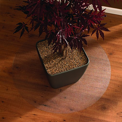 Floortex Bodenschutzmatte | Bürostuhlunterlage ultimat | 90 cm Durchmesser | aus Original Polycarbonat | transparent | rund | für Harte Böden