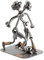Steelman24 I Schraubenmännchen Fußball I Made in Germany I Handarbeit I Geschenkidee I Stahlfigur I Metallfigur I Metallmännchen