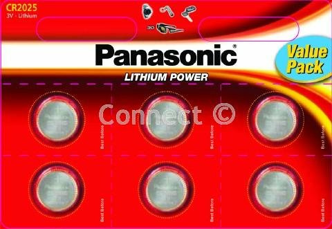 Panasonic CR2025 Batterie Knopf CR2025 Knopfzellen ECR2025 NA DL2025 BR2025 208-205 DL20256B BR 2025-1W CR 2025-1W L12 KCR2025 LM2025 SB-T14 LF1/2 V 5003LC-Verbrauchsmaterial