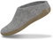 glerups dk B Slipper Unisex - Erwachsene Filz-Slipper, Damen,Herren Huettenschuhe,Filz-Schuhe,Filz-Pantoffel,Pantoletten,Puschen Grau, 37 EU / 4 UK