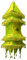 Lampenschirm Pagode 70 cm Quadratisch Pendelleuchte Baumwoll-Patchwork Innenbeleuchtung (grün - zitrone)