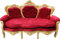 Casa Padrino Barock Sofa King Bordeaux Rot/Gold Mod2 - Möbel Lounge Couch