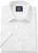 THE SAVILE ROW COMPANY LONDON Men's Classic Fit Cotton Poplin Short Sleeve Formal Shirt - White - 19 Collar