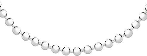 Tuscany Silver Women's Sterling Silver 3mm Ball Chain Necklace of 56cm/22