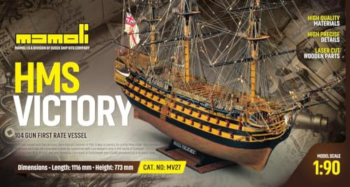 MAMOLI HMS Victory Montageset aus Holz und Metall, Code MV27, Maßstab 1:90, Montage erforderlich