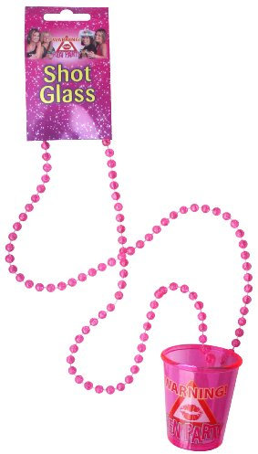 6 Hen Party Novelty Shot Glass Necklace Fun Accessories