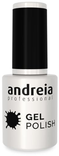 Andreia Black Gel Nail Polish - Colour 240 Semi-Permanent for UV/LED Nail Lamp - Intense Shine and 4 weeks Lasting French Manicure Nail Gel Varnish - Shades of Night 10.5 ml
