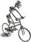STEEMO Schraubenmännchen Fahrrad Mountainbiker Geschenk Metall-Deko 21x7x20 cm