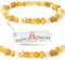 AmberForPets Bernsteinkette Hund, Bernsteinhalsband Hunde mit Perlen, Zeckenschutz Katze & Hunde, Baltischer Bernstein roh