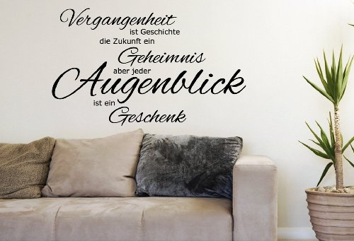 A&D design Deutschland WANDTATTOO Sprüche/Zitate ***Augenblicke & Momente*** mit Motiv,-Farb.- und Größenauswahl! (Vergangenheit, 80cm)