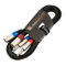 2 x Male XLR to 2 x 6.35mm 1/4 Mono Jack Twin Lead/Audio Signal Patch Cable 3m