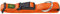 HUNTER VARIO PLUS Hundehalsung, Hundehalsband, Zugentlastung, robust, geschmeidig, Klickverschluss, L-XL/2,5, orange