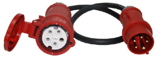 FVLFIL CEE Adapter Starkstrom 16 A Stecker auf 32 A Kupplung