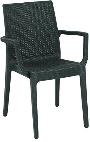 Aretha AR013 Rattan Espresso Dafne Decor Plastic Armchair