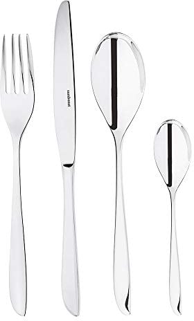 Sambonet Leaf Set di Posate Besteck, Acciaio, Grigio, 6 Persone-24 Pz, 24 unità