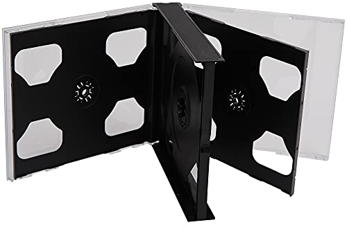 5 x CD DVD 5 Way Jewel Cases 25mm for 5 Disc with Black Tray 5 /Pack by Dragon Trading®
