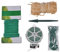 com-four® Gartenhelfer 34-teiliges Set, Bindedraht mit Cutter, Bastband, elastischer Draht, Pflanzstab, Pflanzringe als Rankhilfe für Rosen, Tomaten, Bohnen und mehr (34 Teile - bunt)