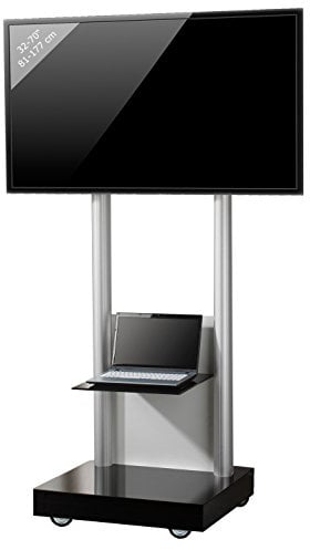 VCM TV-Standfuß Monte Visolo 2 | Rollwagen, Ständer, Rack Klarglas