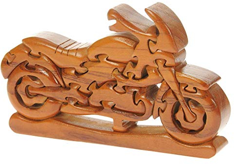 Namesakes® 3D-Holzpuzzle Sport Motorrad für Erwachsene und Kinder. Motorradgeschenke für Männer, Frauen und Biker - Lustiges Puzzle!