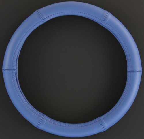 Lenkradbezug Lenkradhülle Lenkradschutz 37-39cm Leder blau