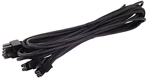 SilverStone SST-PP06B-EPS55 - 55cm EPS/ATX 8pin(4+4) Sleeved PSU Cable, black
